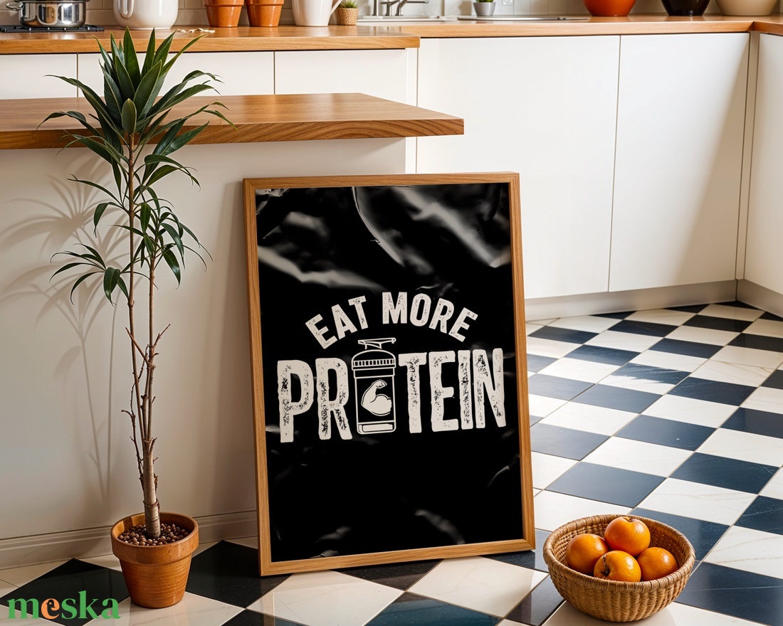 Eat More Protein - Digitális Letöltés - otthon & életmód - dekoráció - kép & falikép - poszter - Meska.hu