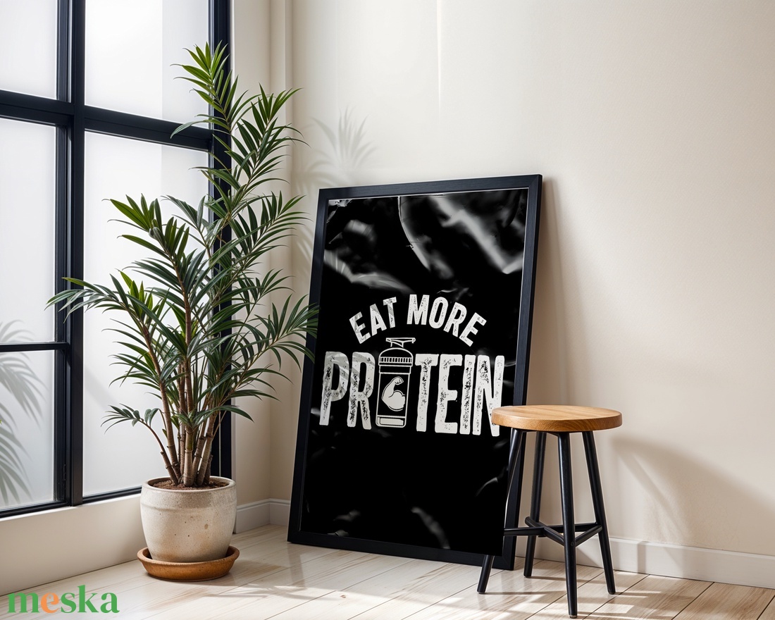 Eat More Protein - Digitális Letöltés - otthon & életmód - dekoráció - kép & falikép - poszter - Meska.hu