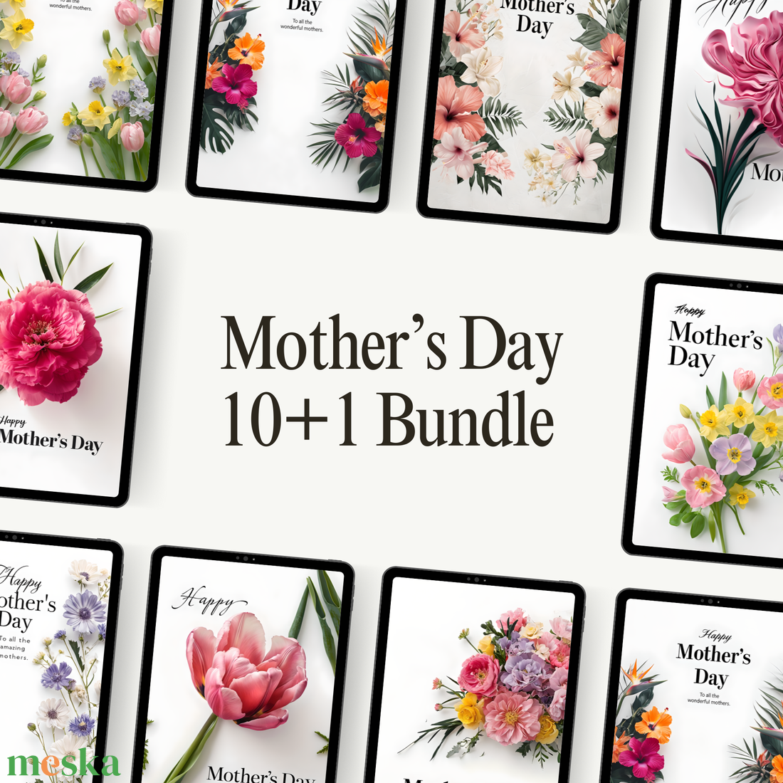 Anyák Napi Digitális Képeslap Csomag - 10+1 Angol Feliratos  - otthon & életmód - papír, írószer - ajándékozás kellékei - képeslap, üdvözlőlap - Meska.hu