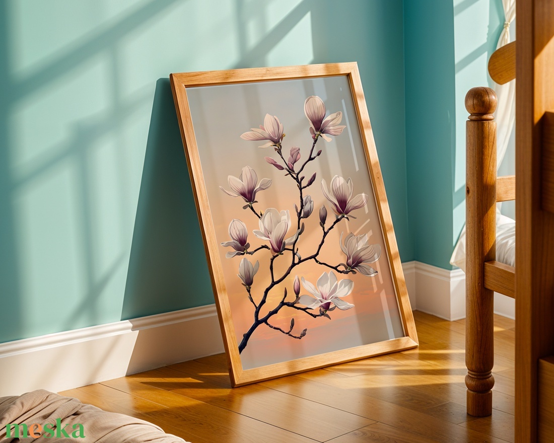 Japán Stílusú Magnólia Ág - Digitális Letöltés - otthon & életmód - dekoráció - kép & falikép - poszter - Meska.hu