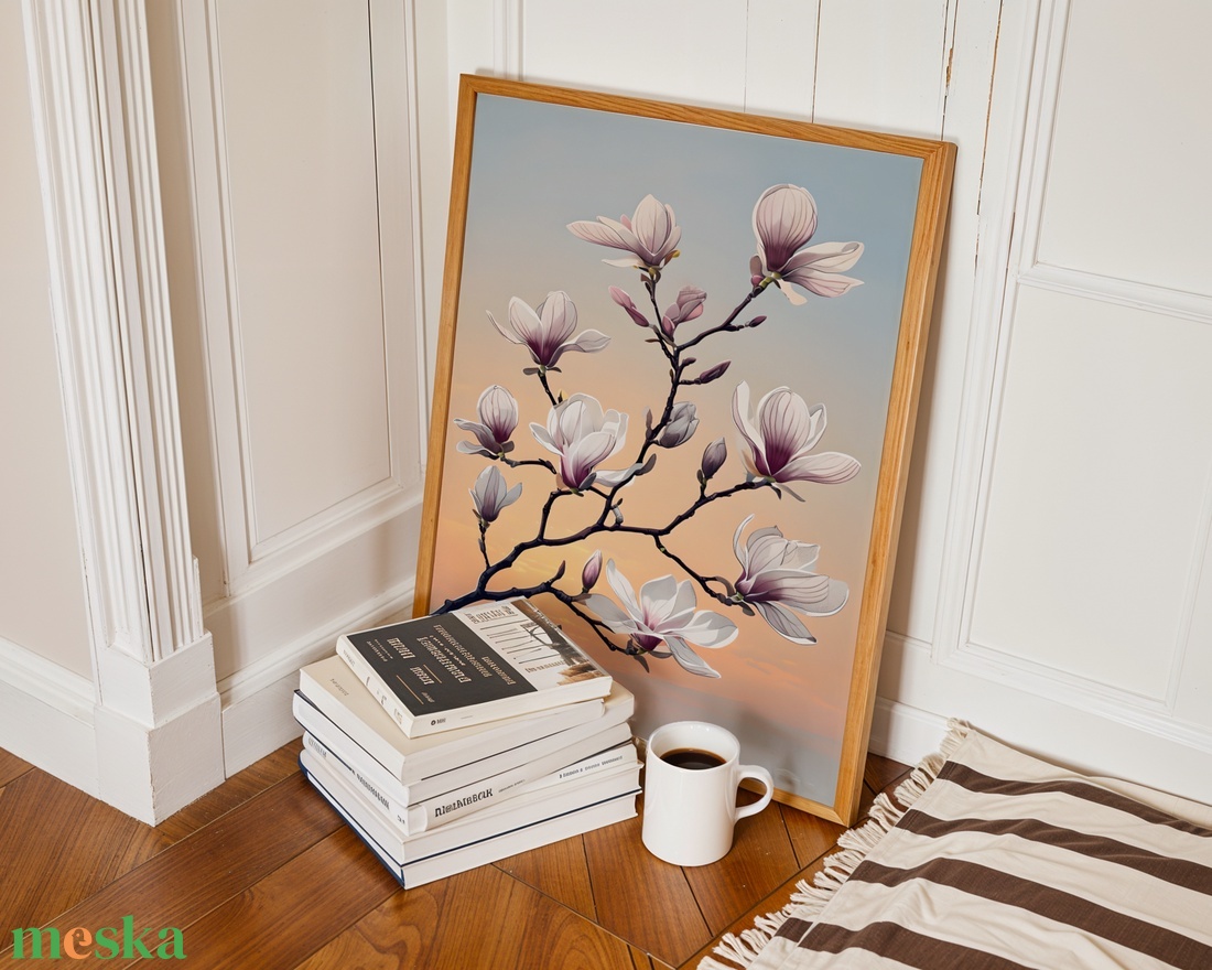Japán Stílusú Magnólia Ág - Digitális Letöltés - otthon & életmód - dekoráció - kép & falikép - poszter - Meska.hu