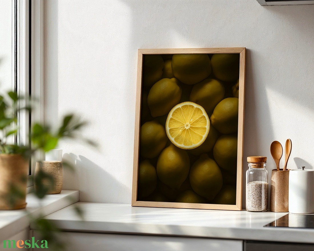 Ragyogó Citrom - Retro Gasztro Falikép - Digitális Letöltés - otthon & életmód - dekoráció - kép & falikép - poszter - Meska.hu
