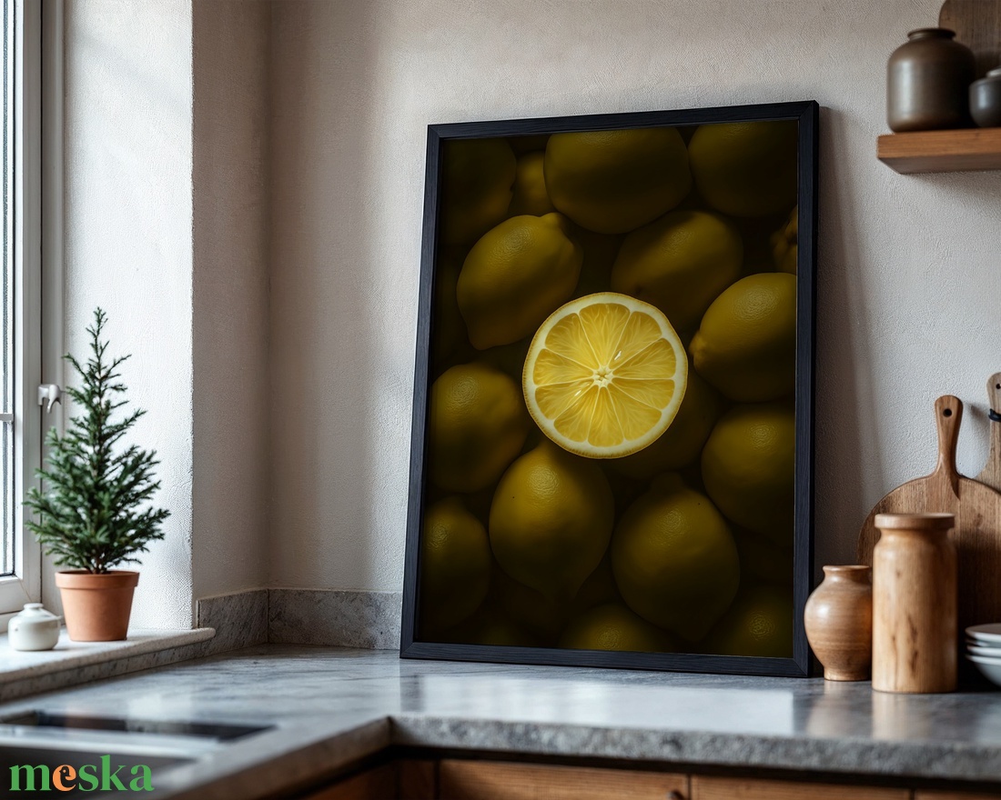 Ragyogó Citrom - Retro Gasztro Falikép - Digitális Letöltés - otthon & életmód - dekoráció - kép & falikép - poszter - Meska.hu