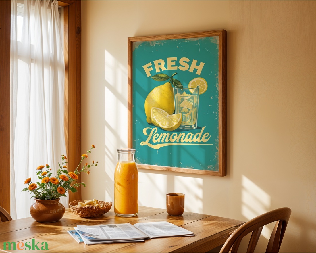 Fresh Lemonade - Vintage Konyhai Poszter - Digitális Letöltés - otthon & életmód - dekoráció - kép & falikép - poszter - Meska.hu