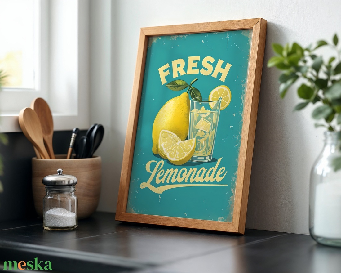 Fresh Lemonade - Vintage Konyhai Poszter - Digitális Letöltés - otthon & életmód - dekoráció - kép & falikép - poszter - Meska.hu