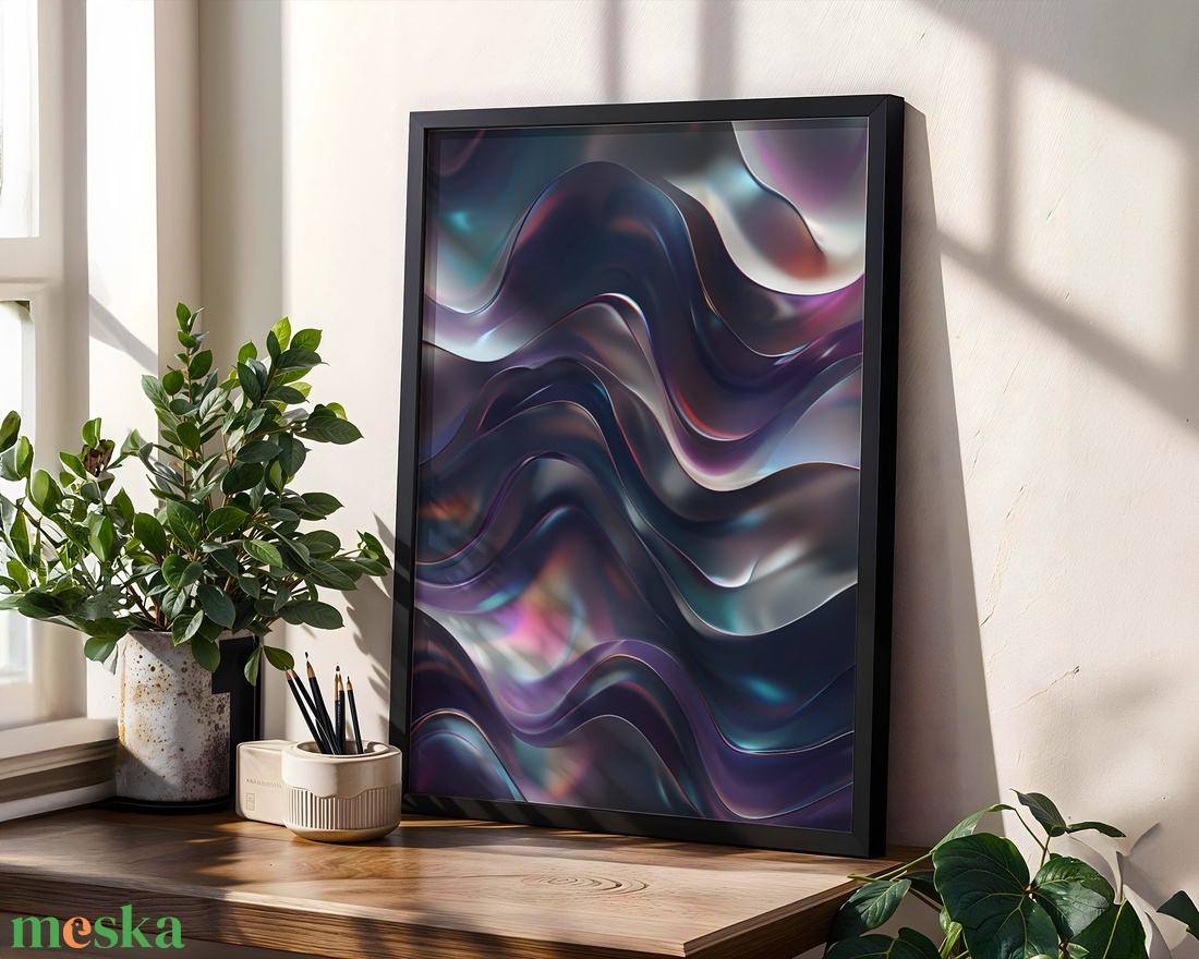 Folyékony Fém Hatású Absztrakt Poszter - Digitális Letöltés - otthon & életmód - dekoráció - kép & falikép - poszter - Meska.hu