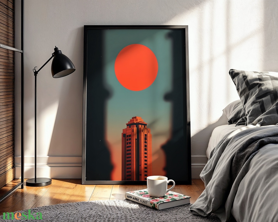 Retro Városi Naplemente - Digitális Letöltés - otthon & életmód - dekoráció - kép & falikép - poszter - Meska.hu