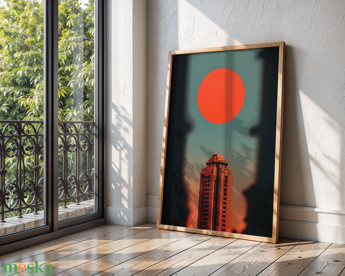 Retro Városi Naplemente - Digitális Letöltés - otthon & életmód - dekoráció - kép & falikép - poszter - Meska.hu