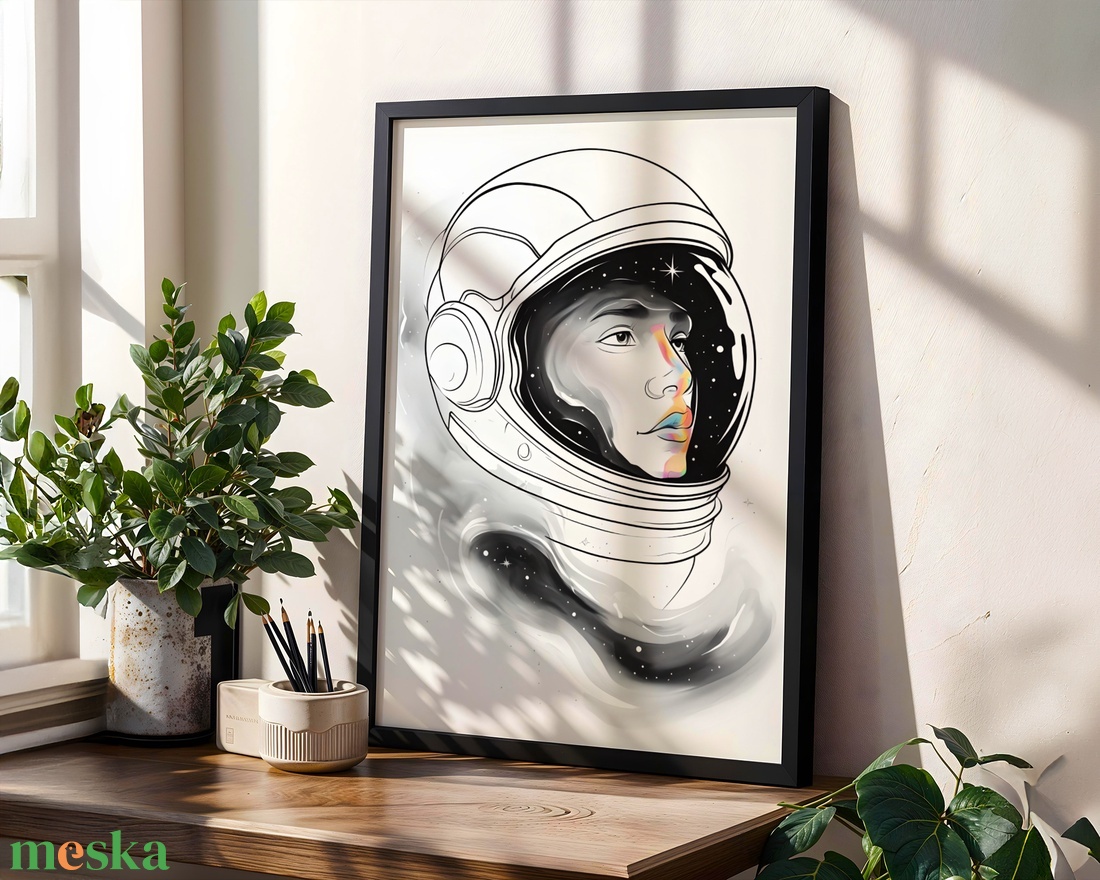 Női Űrhajós Portré Poszter - Digitális Letöltés - otthon & életmód - dekoráció - kép & falikép - poszter - Meska.hu