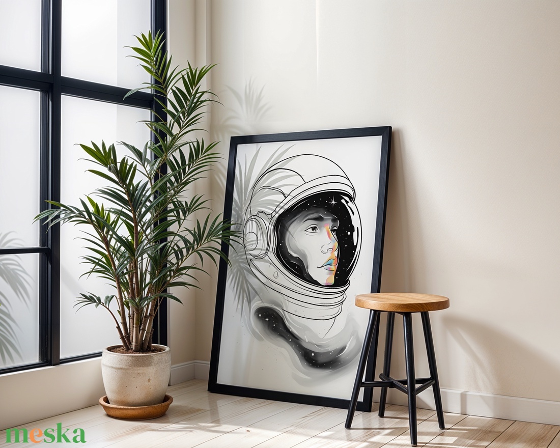 Női Űrhajós Portré Poszter - Digitális Letöltés - otthon & életmód - dekoráció - kép & falikép - poszter - Meska.hu