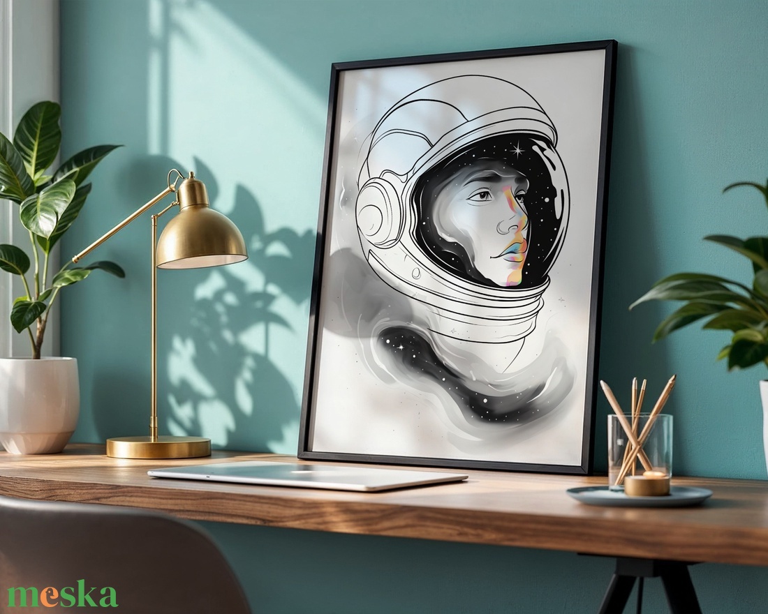 Női Űrhajós Portré Poszter - Digitális Letöltés - otthon & életmód - dekoráció - kép & falikép - poszter - Meska.hu