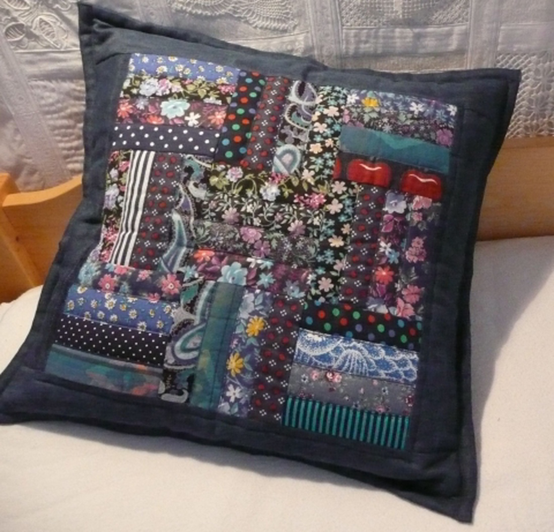 Párna héj  színes-virágos -  - Meska.hu