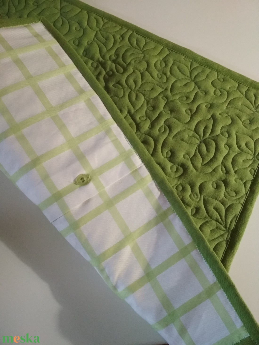 Zöld quilt párnahuzat - otthon & életmód - lakástextil - párna & párnahuzat - Meska.hu