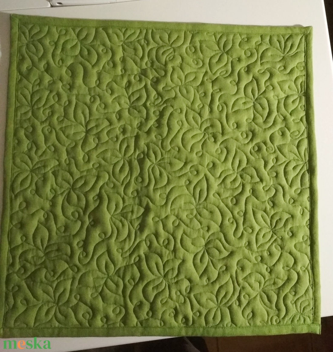 Zöld quilt párnahuzat - otthon & életmód - lakástextil - párna & párnahuzat - Meska.hu