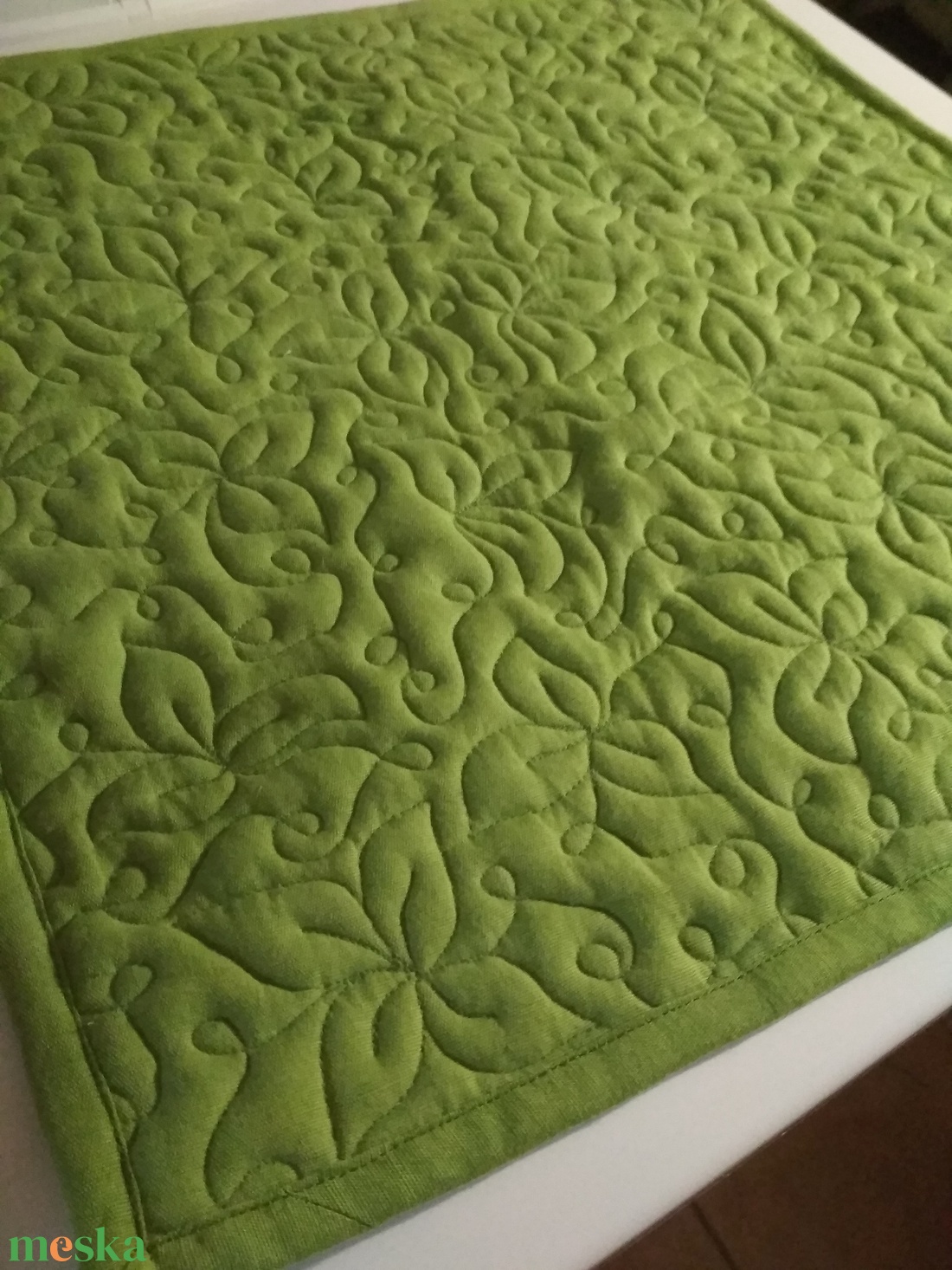 Zöld quilt párnahuzat - otthon & életmód - lakástextil - párna & párnahuzat - Meska.hu