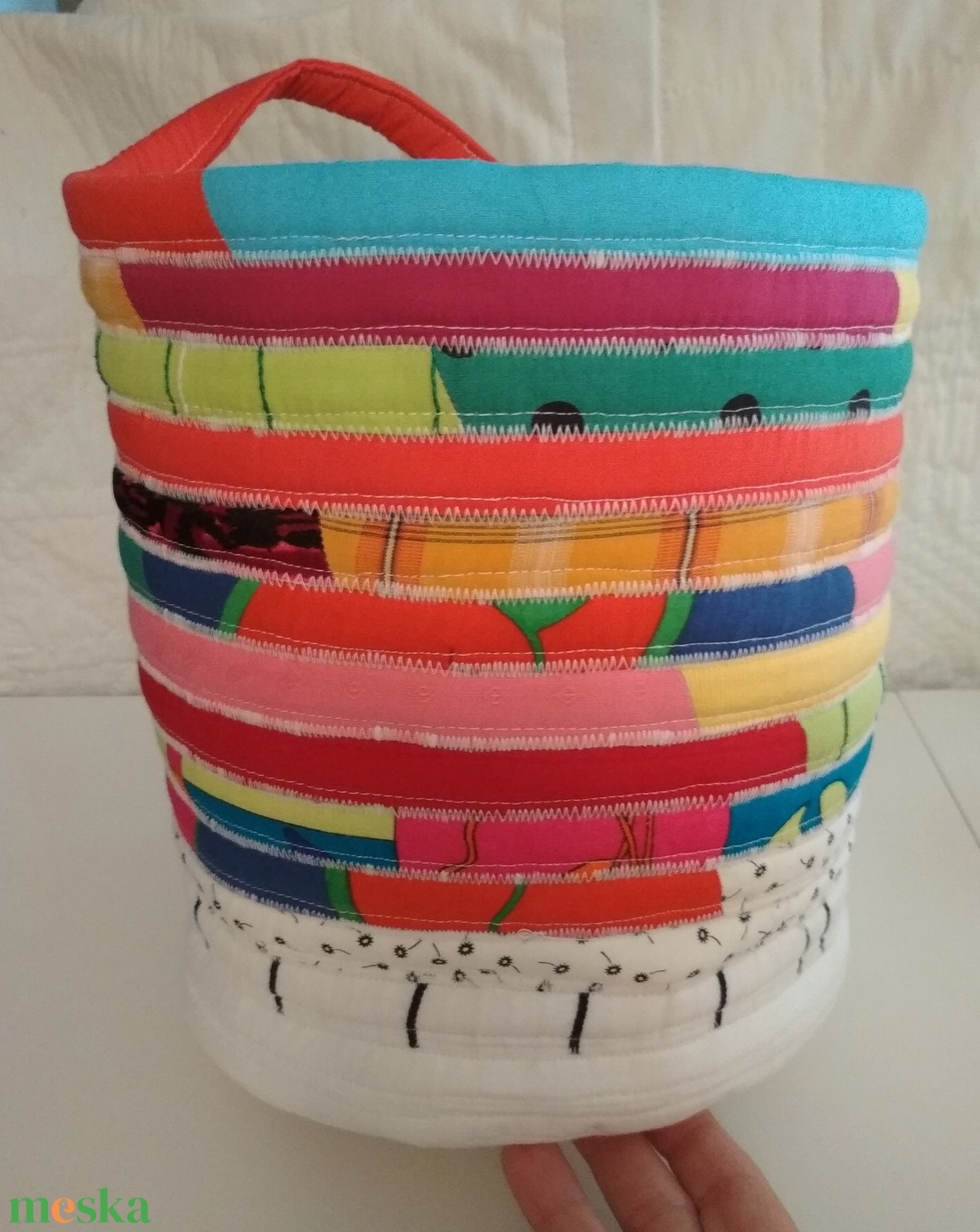 Textil tároló bohém színvilággal - otthon & életmód - tárolás & rendszerezés - tárolókosár - Meska.hu Textil tároló bohém színvilággal - otthon & életmód - tárolás & rendszerezés - tárolókosár - Meska.hu
