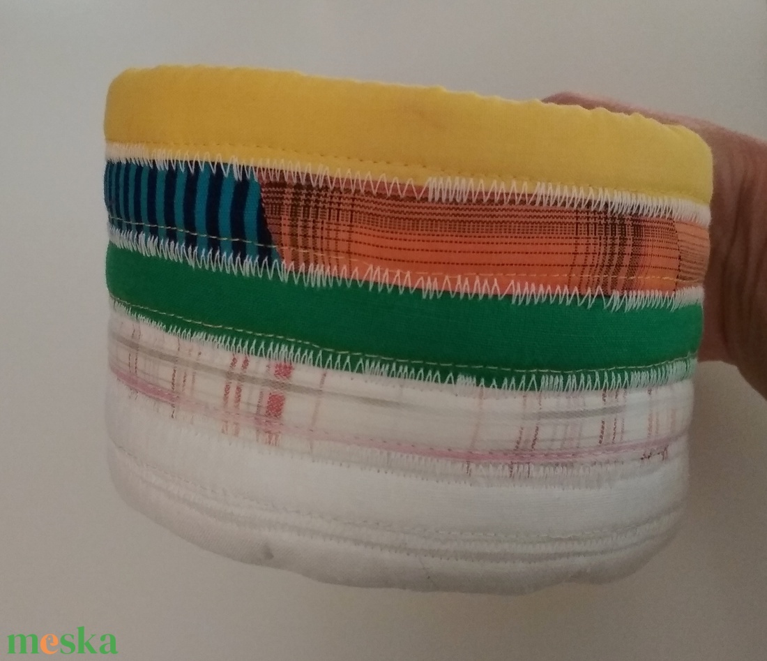Textil tároló, zöld-kék-sárga - otthon & életmód - tárolás & rendszerezés - tárolókosár - Meska.hu Textil tároló, zöld-kék-sárga - otthon & életmód - tárolás & rendszerezés - tárolókosár - Meska.hu