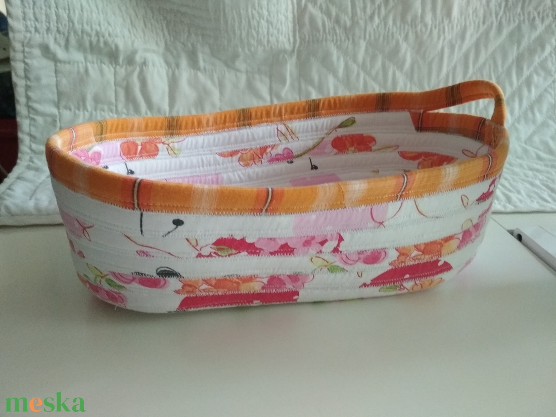 Textil tároló 3 - otthon & életmód - tárolás & rendszerezés - tárolókosár - Meska.hu