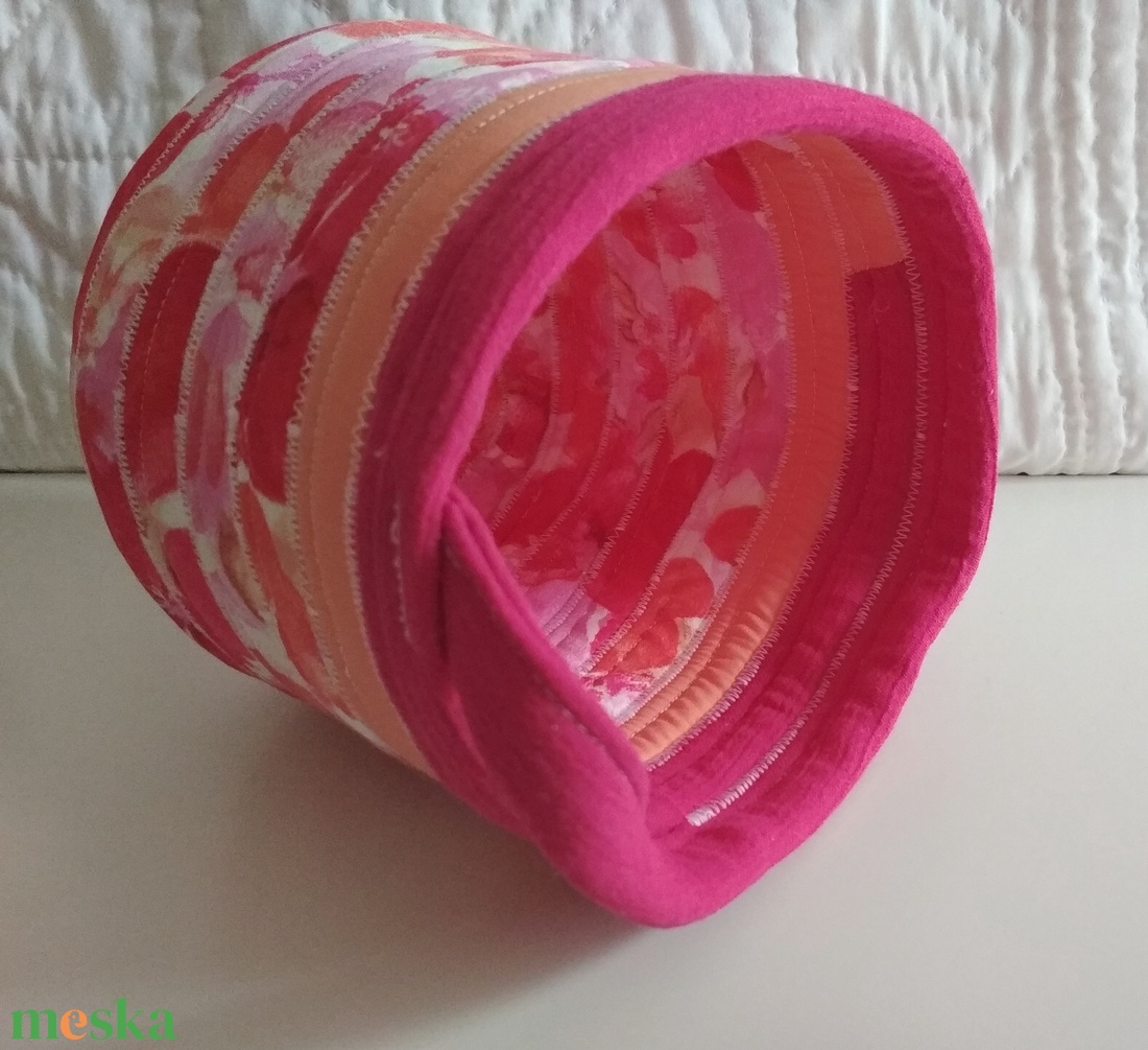 Textil tároló, pink-narancs-barack - otthon & életmód - tárolás & rendszerezés - tárolókosár - Meska.hu Textil tároló, pink-narancs-barack - otthon & életmód - tárolás & rendszerezés - tárolókosár - Meska.hu