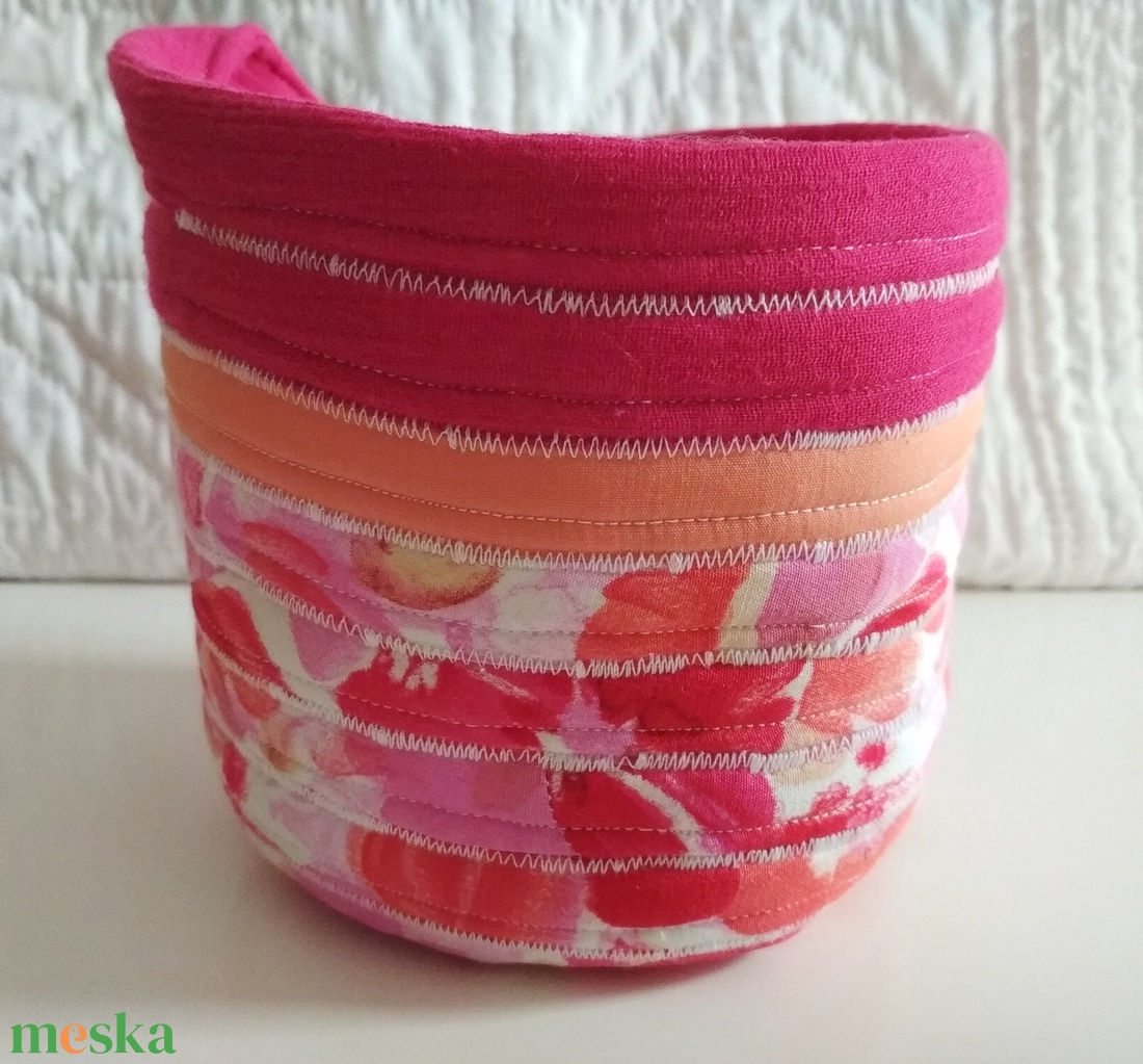 Textil tároló, pink-narancs-barack - otthon & életmód - tárolás & rendszerezés - tárolókosár - Meska.hu Textil tároló, pink-narancs-barack - otthon & életmód - tárolás & rendszerezés - tárolókosár - Meska.hu