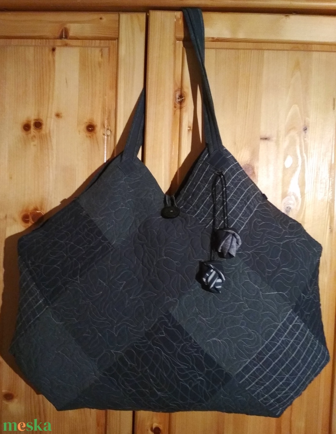 Tulipános válltáska - táska & tok - kézitáska & válltáska - nagy pakolós táska - Meska.hu