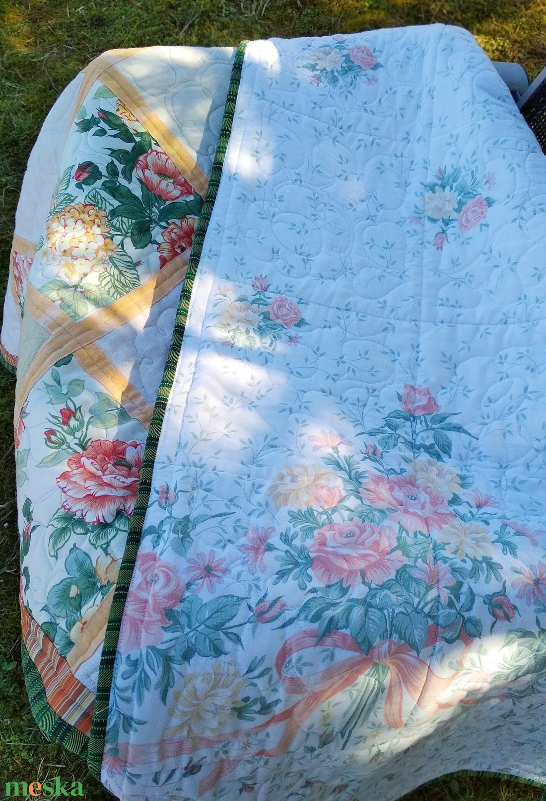 'Napfényes kert' quilt takaró  - otthon & életmód - lakástextil - felnőtt takaró, pléd - Meska.hu