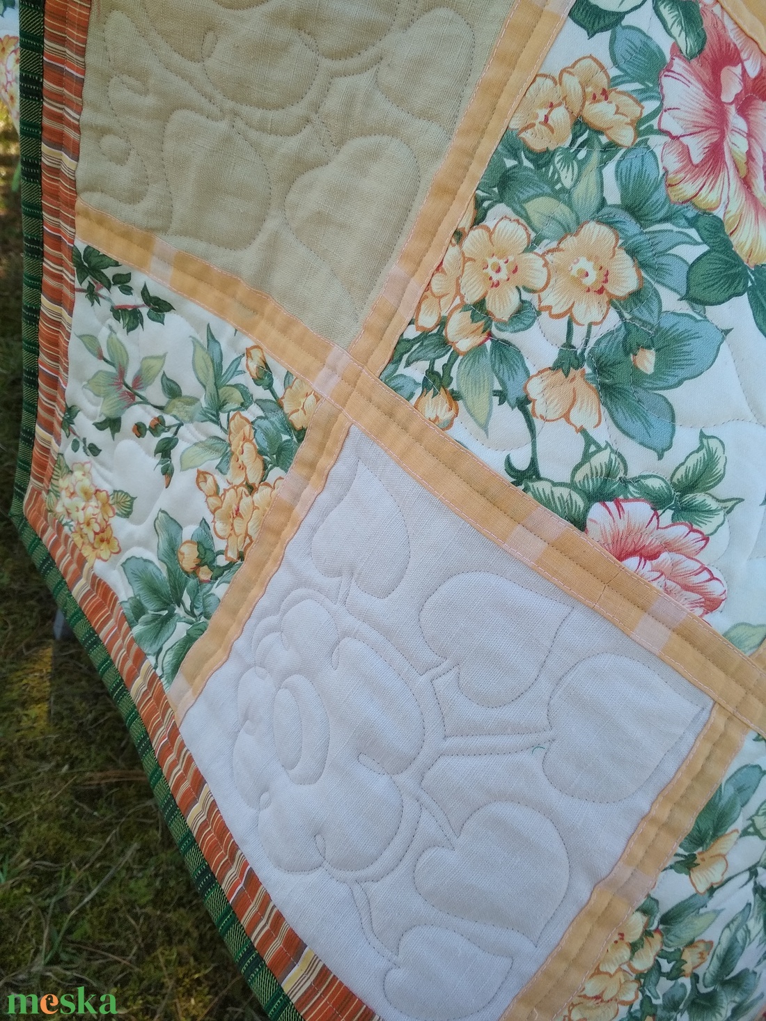'Napfényes kert' quilt takaró  - otthon & életmód - lakástextil - felnőtt takaró, pléd - Meska.hu