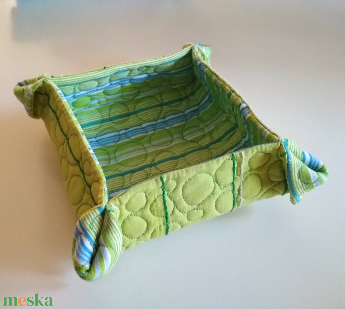 Tároló duó, zöld-kék - otthon & életmód - tárolás & rendszerezés - tárolókosár - Meska.hu