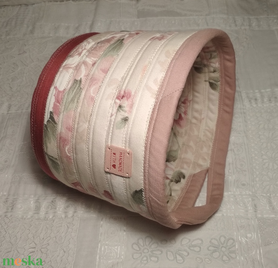 Textil tároló, rózsás - otthon & életmód - tárolás & rendszerezés - tárolókosár - Meska.hu