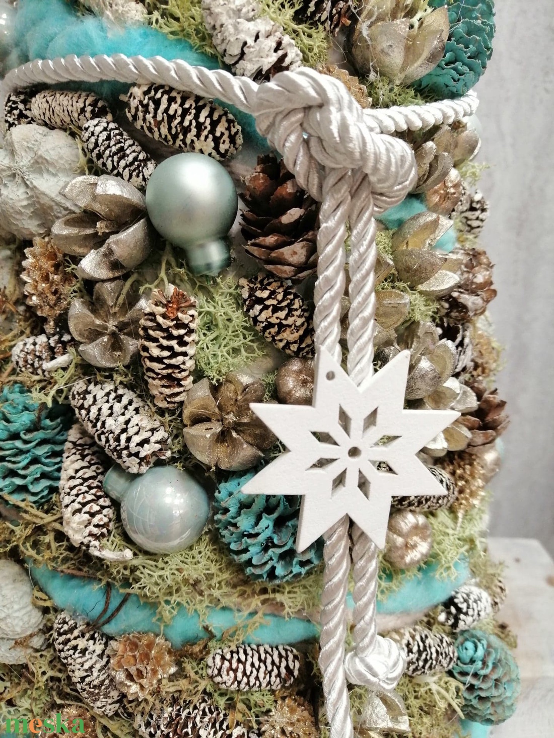 Türkíz és natúr fenyő - karácsony - adventi díszek - adventi asztaldísz - Meska.hu Türkíz és natúr fenyő - karácsony - adventi díszek - adventi asztaldísz - Meska.hu