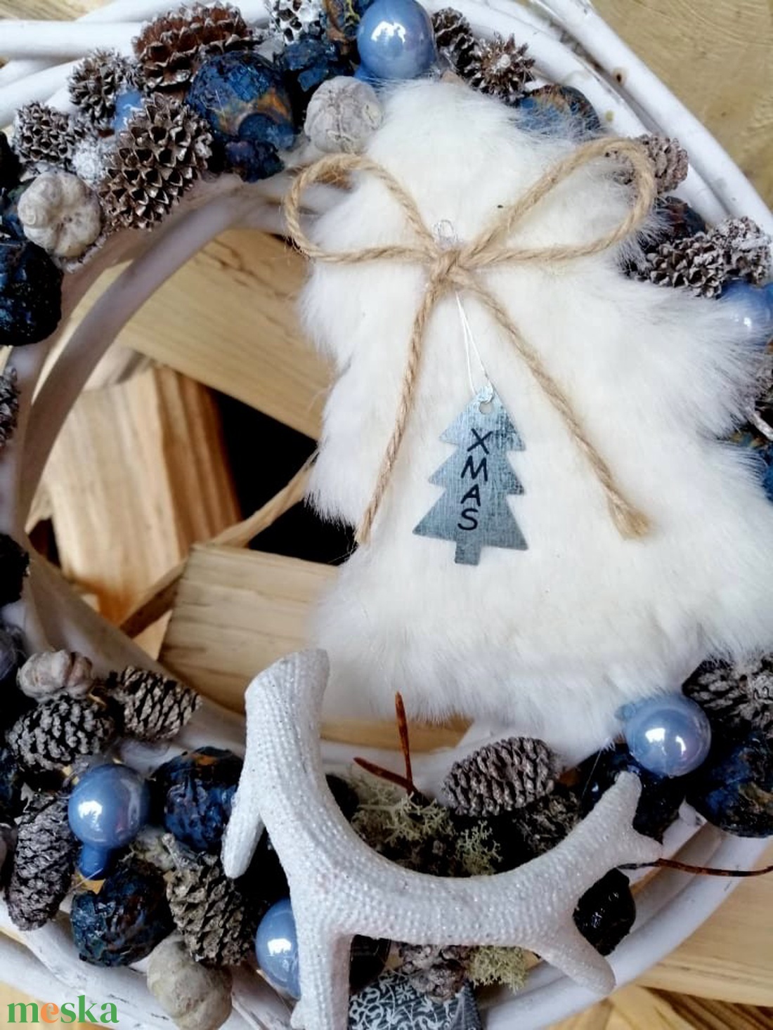 Karácsonyi kopogtató - karácsony - adventi díszek - adventi ajtódísz - Meska.hu