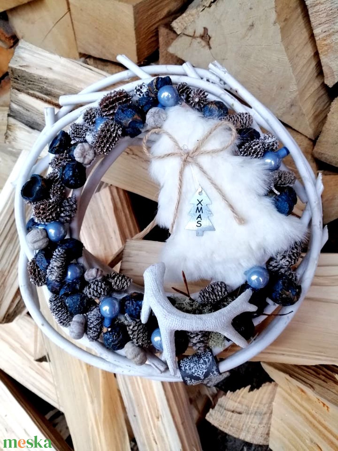 Karácsonyi kopogtató - karácsony - adventi díszek - adventi ajtódísz - Meska.hu