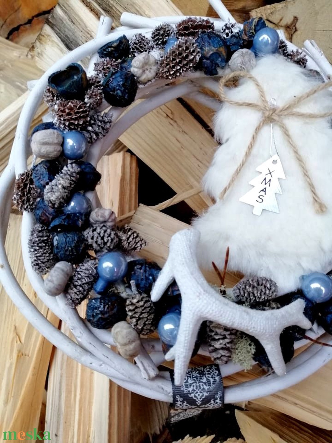 Karácsonyi kopogtató - karácsony - adventi díszek - adventi ajtódísz - Meska.hu