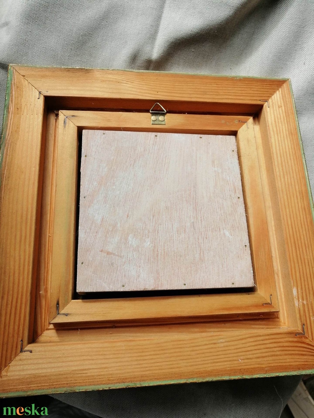 Selyemvirágos dekoráció antikolt képkeretben - otthon & életmód - dekoráció - fali és függő dekoráció - függődísz - Meska.hu