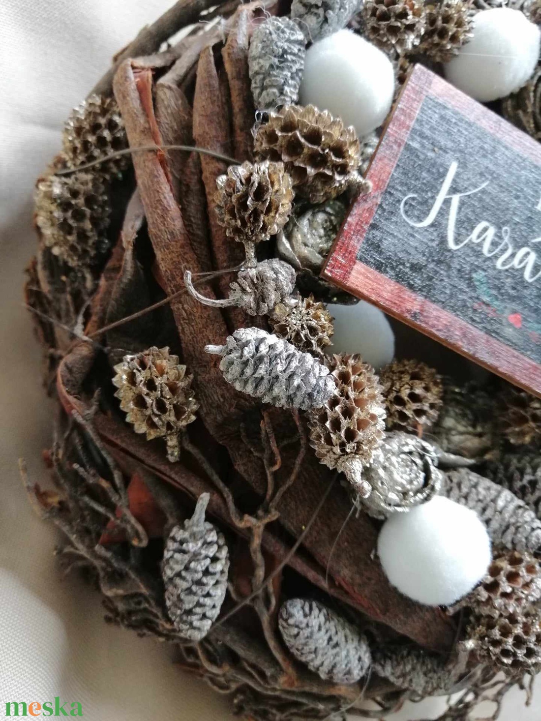 Karácsonyi kopogtató  - karácsony - adventi díszek - adventi ajtódísz - Meska.hu