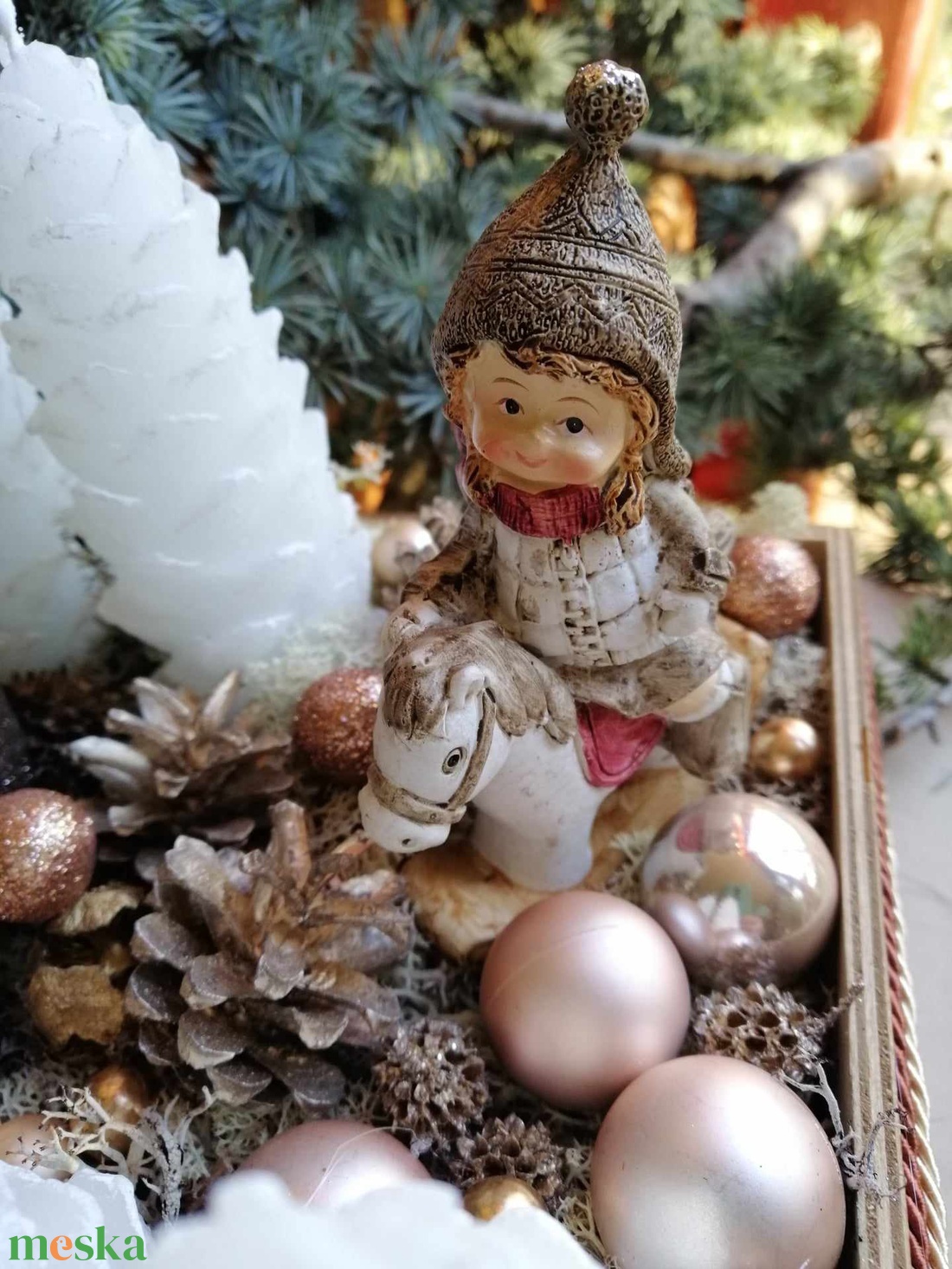 Adventi fadobozos dekoráció - karácsony - adventi díszek - adventi asztaldísz - Meska.hu