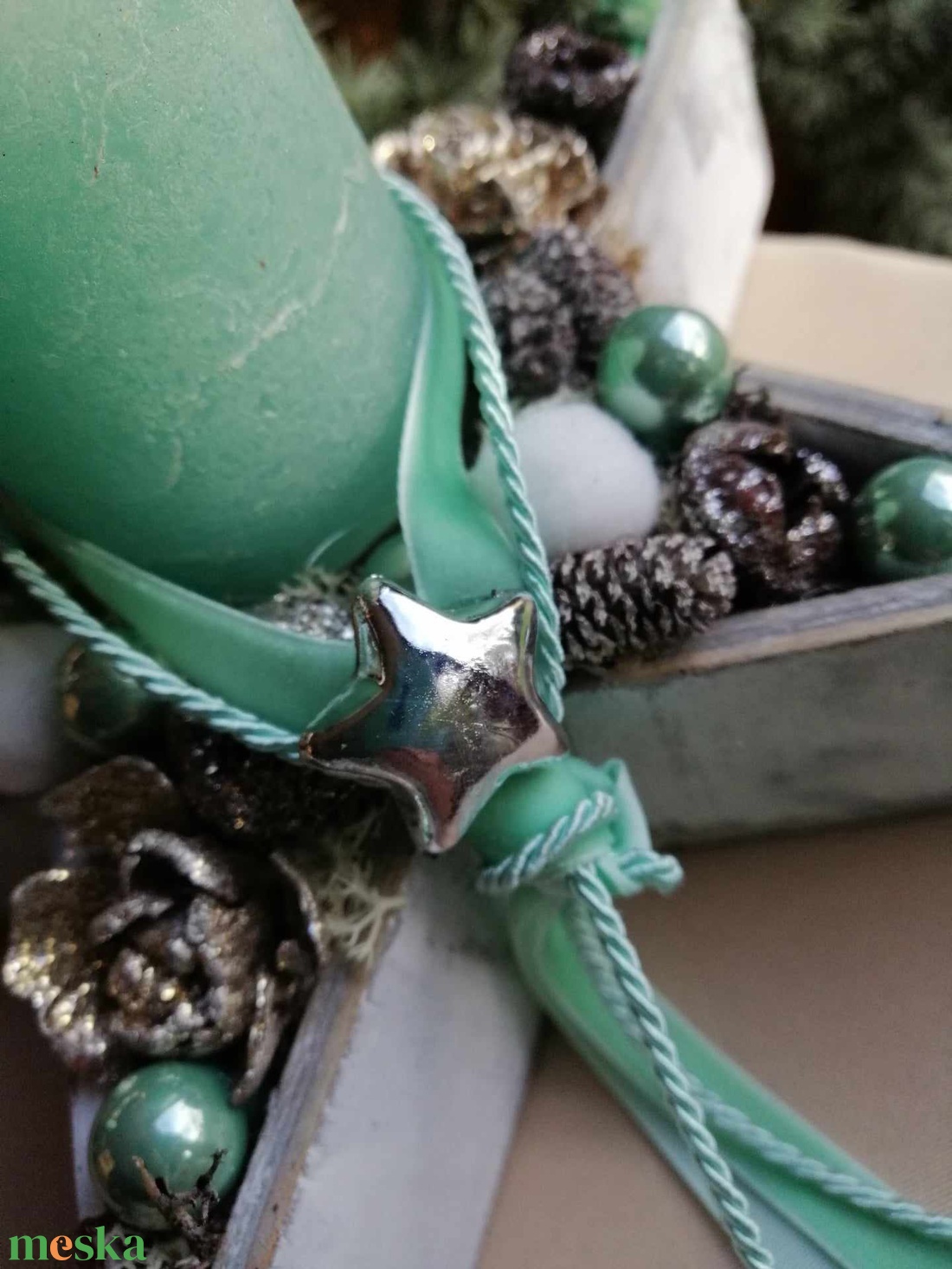 Csillag alakú karácsonyi asztaldísz - karácsony - adventi díszek - adventi asztaldísz - Meska.hu