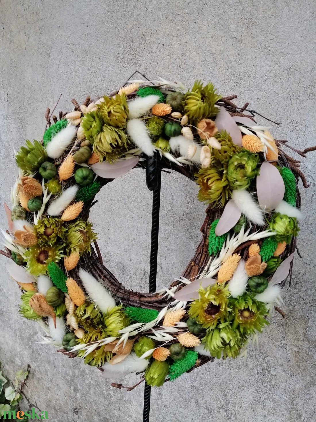Szárazvirág kopogtató,ajtódísz zöld,natúr színekkel - otthon & életmód - dekoráció - ajtó- és ablak dekoráció - ajtódísz & kopogtató - Meska.hu Szárazvirág kopogtató,ajtódísz zöld,natúr színekkel - otthon & életmód - dekoráció - ajtó- és ablak dekoráció - ajtódísz & kopogtató - Meska.hu