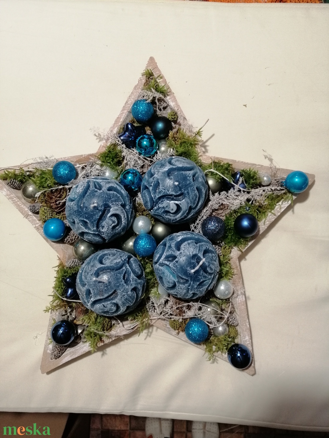 Csillagos adventi asztaldísz - karácsony - adventi díszek - adventi koszorú - Meska.hu