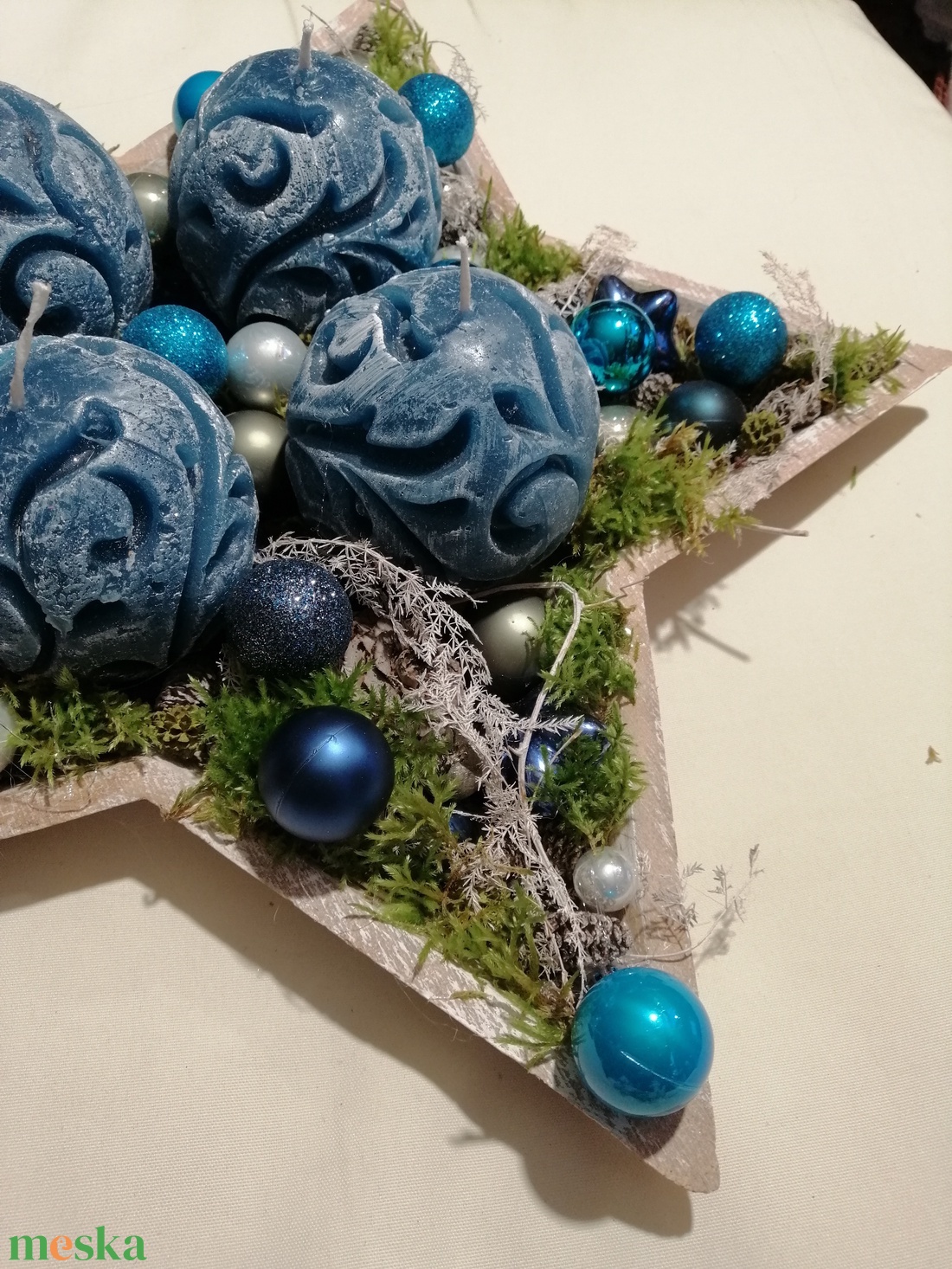 Csillagos adventi asztaldísz - karácsony - adventi díszek - adventi koszorú - Meska.hu