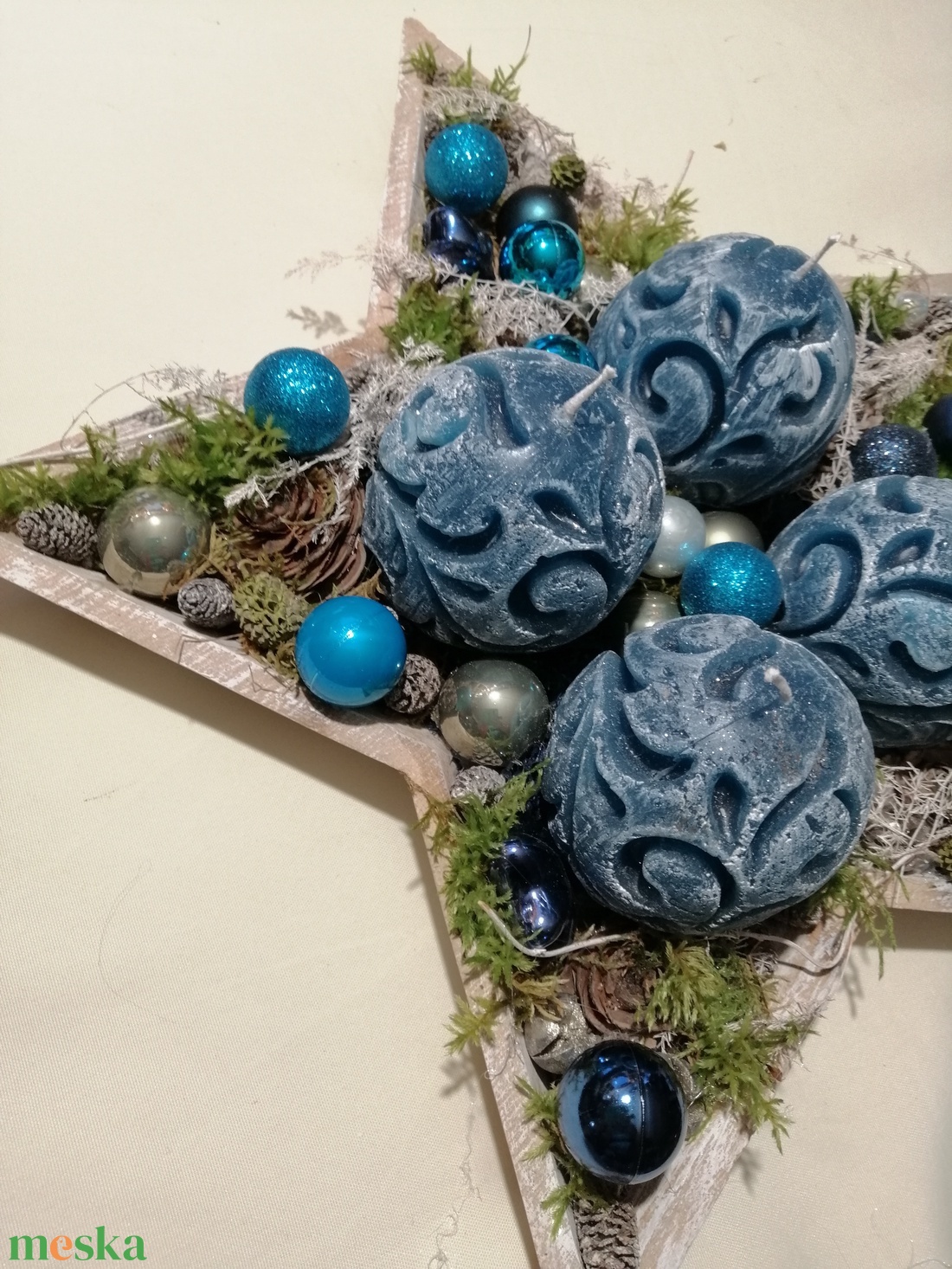 Csillagos adventi asztaldísz - karácsony - adventi díszek - adventi koszorú - Meska.hu