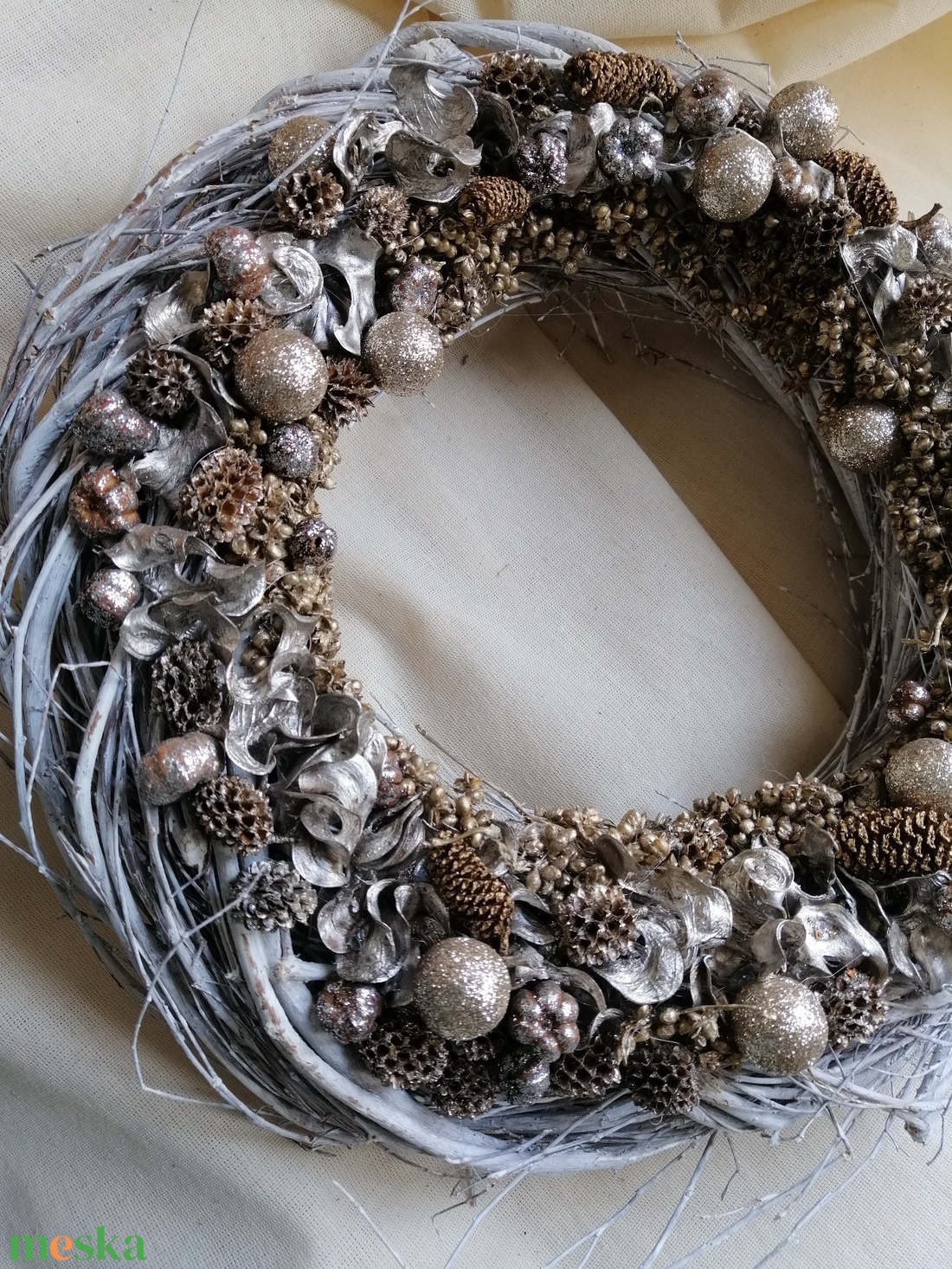 Téli kopogtató - karácsony - karácsonyi lakásdekoráció - karácsonyi ajtódíszek - Meska.hu