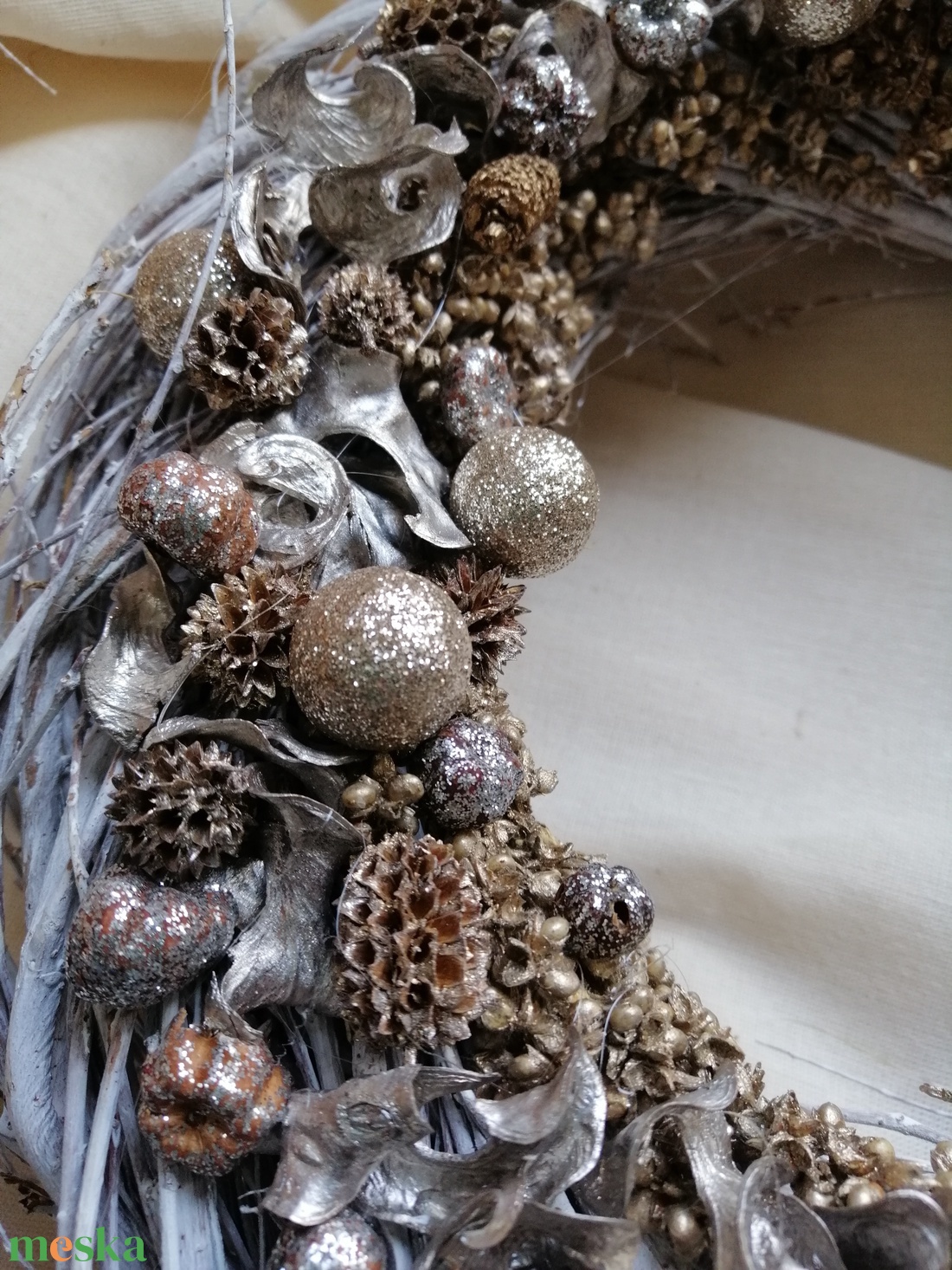 Téli kopogtató - karácsony - karácsonyi lakásdekoráció - karácsonyi ajtódíszek - Meska.hu