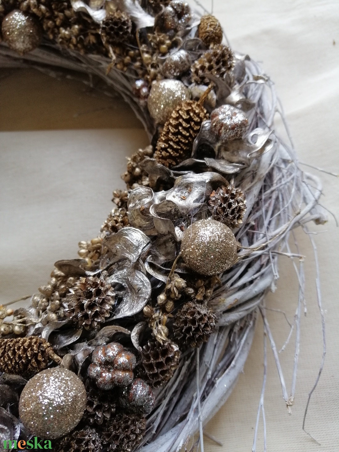 Téli kopogtató - karácsony - karácsonyi lakásdekoráció - karácsonyi ajtódíszek - Meska.hu