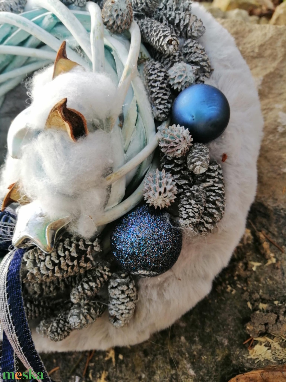 Téli kopogtató - karácsony - karácsonyi lakásdekoráció - karácsonyi ajtódíszek - Meska.hu