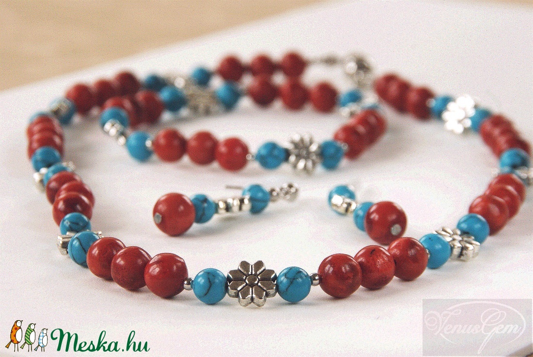 Virágos szett (nyaklánc, karkötő, fülbevaló) / Flowery set (necklace, bracelet, ear-ring) - ékszer - ékszerszett - Meska.hu Virágos szett (nyaklánc, karkötő, fülbevaló) / Flowery set (necklace, bracelet, ear-ring) - ékszer - ékszerszett - Meska.hu