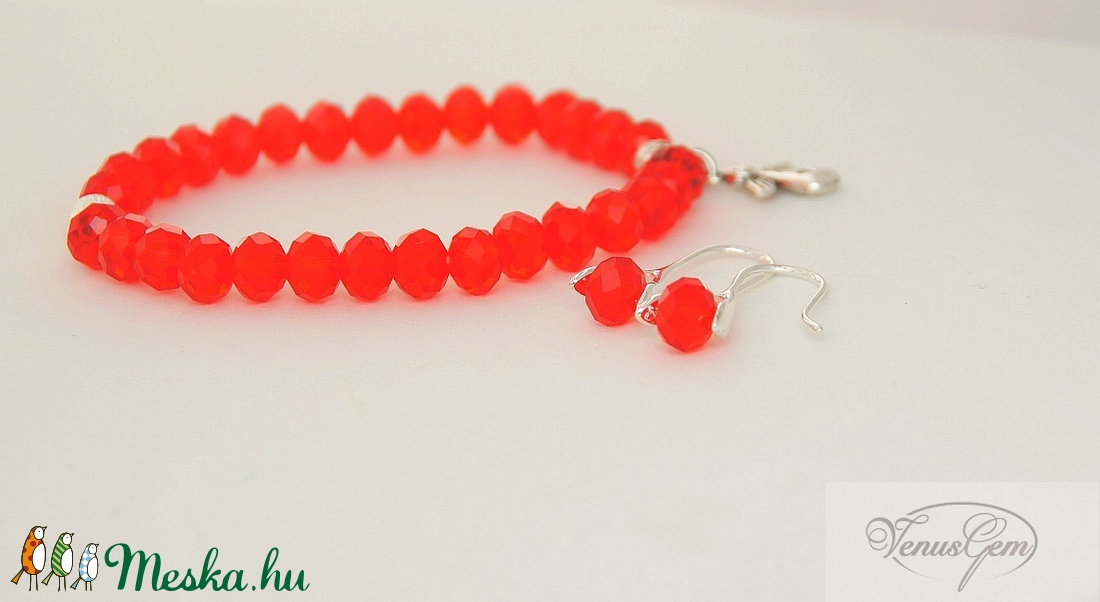 Piros üveg szett / Red glass set - ékszer - ékszerszett - Meska.hu Piros üveg szett / Red glass set - ékszer - ékszerszett - Meska.hu