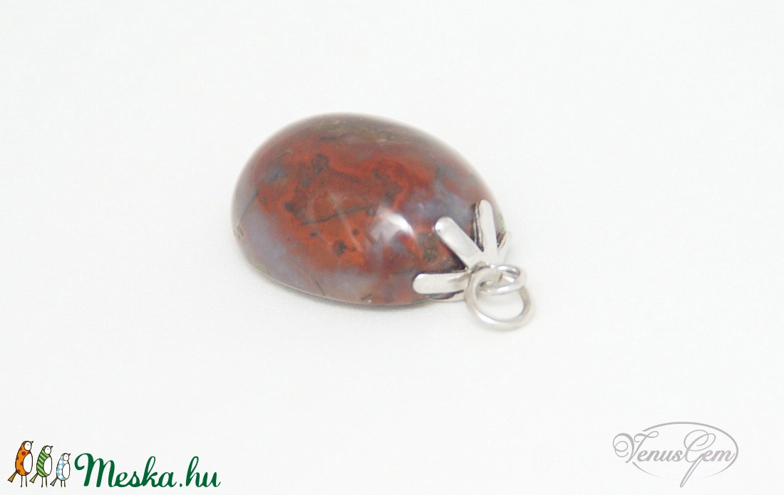 Vörös jáspis medál / Red jasper pendant  -  - Meska.hu
