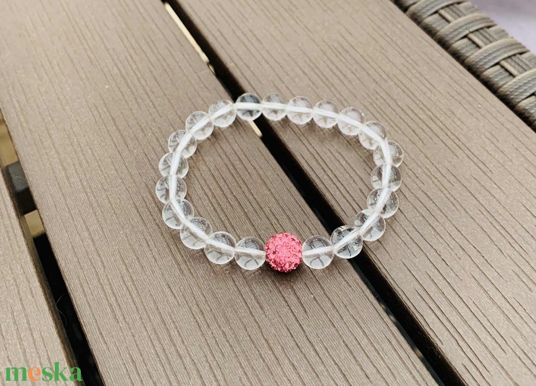 Kristályos csillogás karkötő  - ékszer - karkötő - ásványkarkötő - Meska.hu