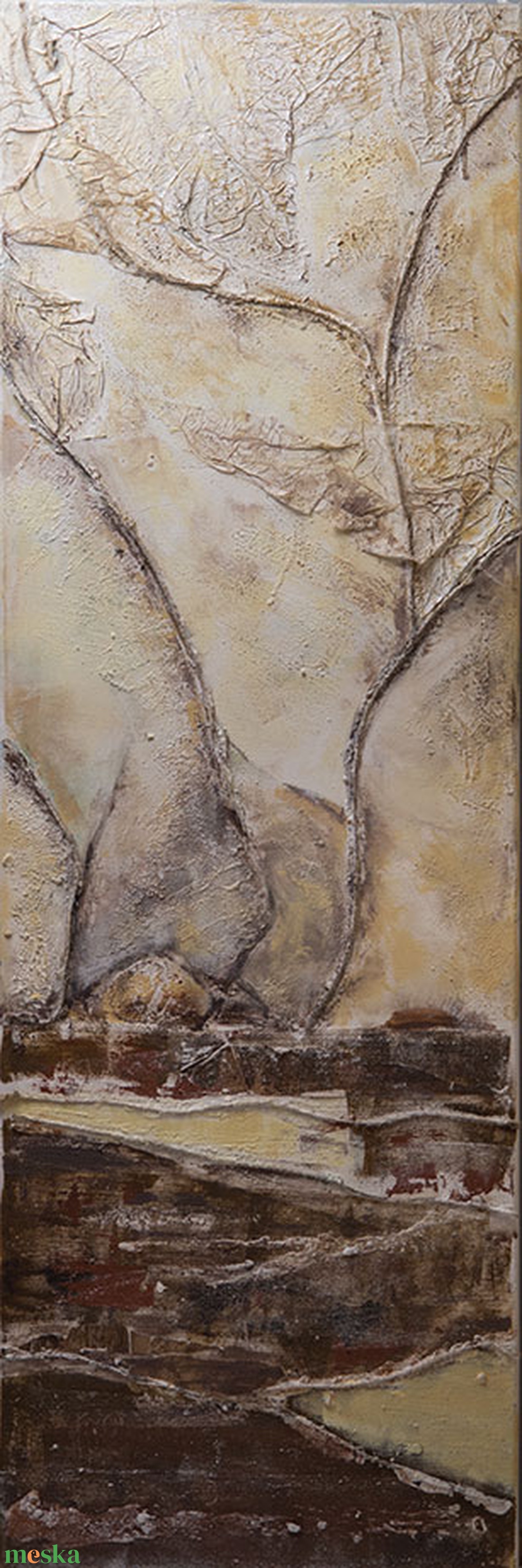 Ég és föld - művészet - festmény - festmény vegyes technika - Meska.hu